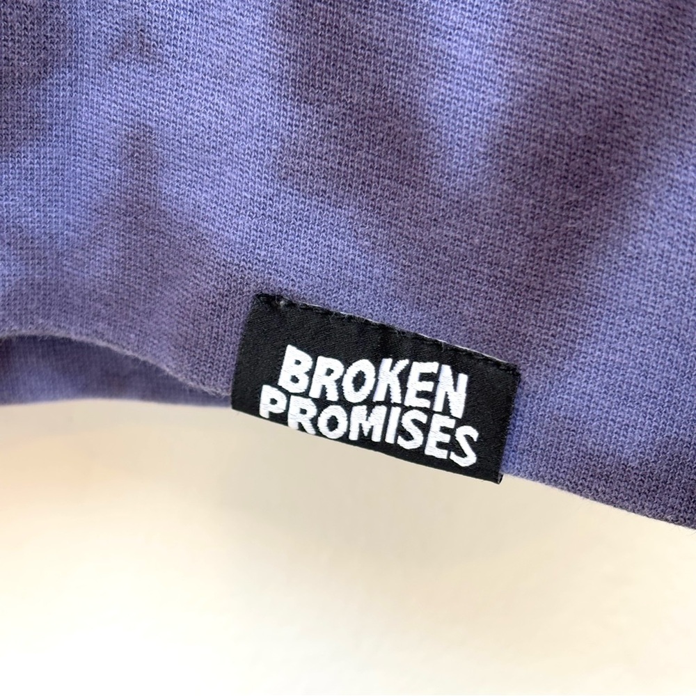 Broken Promises Emotional Roller Coaster Tie Dye Hoodie Blue Unisex Size Medium - Picture 4 of 9
